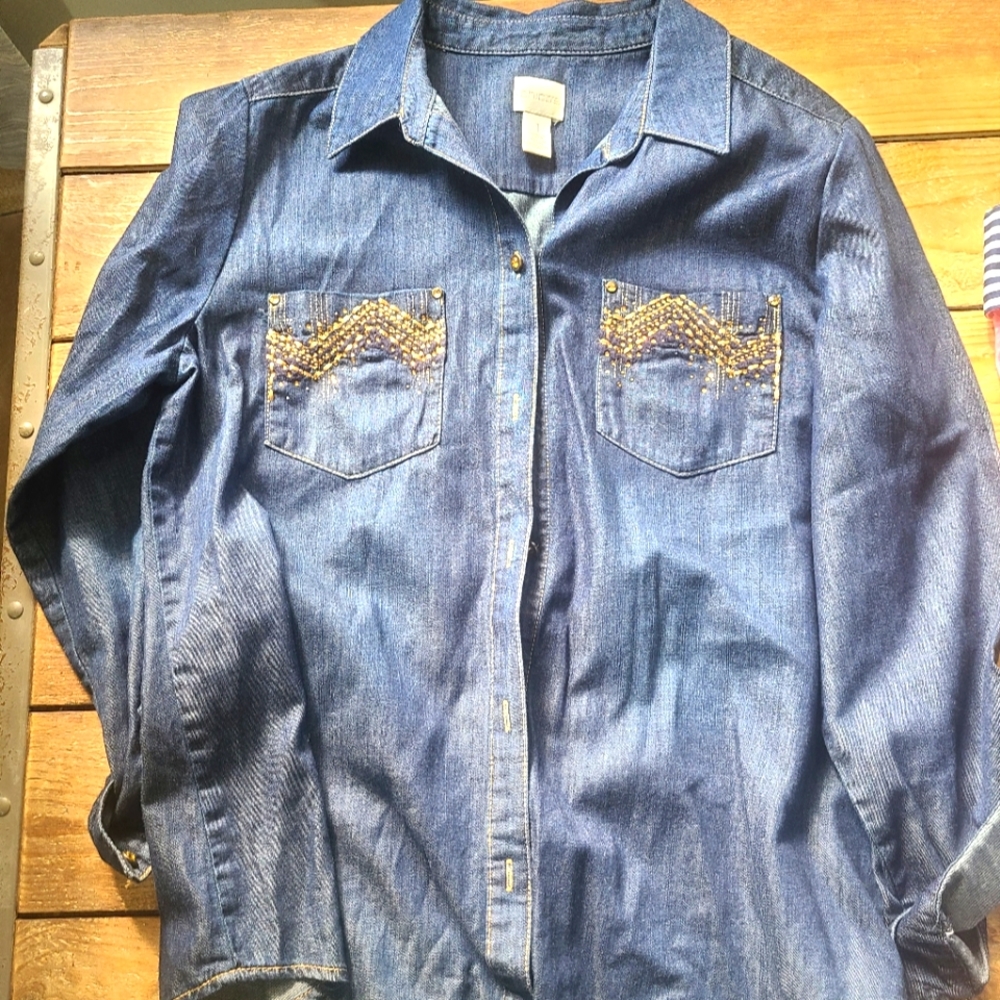 Chico bling Jean shirt size 1